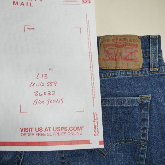 Levi's 559 Relaxed Straight Fit Jeans Big Men's Size 36x32 Medium Stonewash NWT - Picture 10 of 10